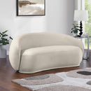 Meridian Emery Cream Velvet Loveseat IMAGE 2
