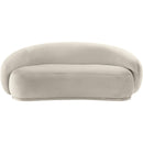 Meridian Emery Cream Velvet Loveseat IMAGE 3