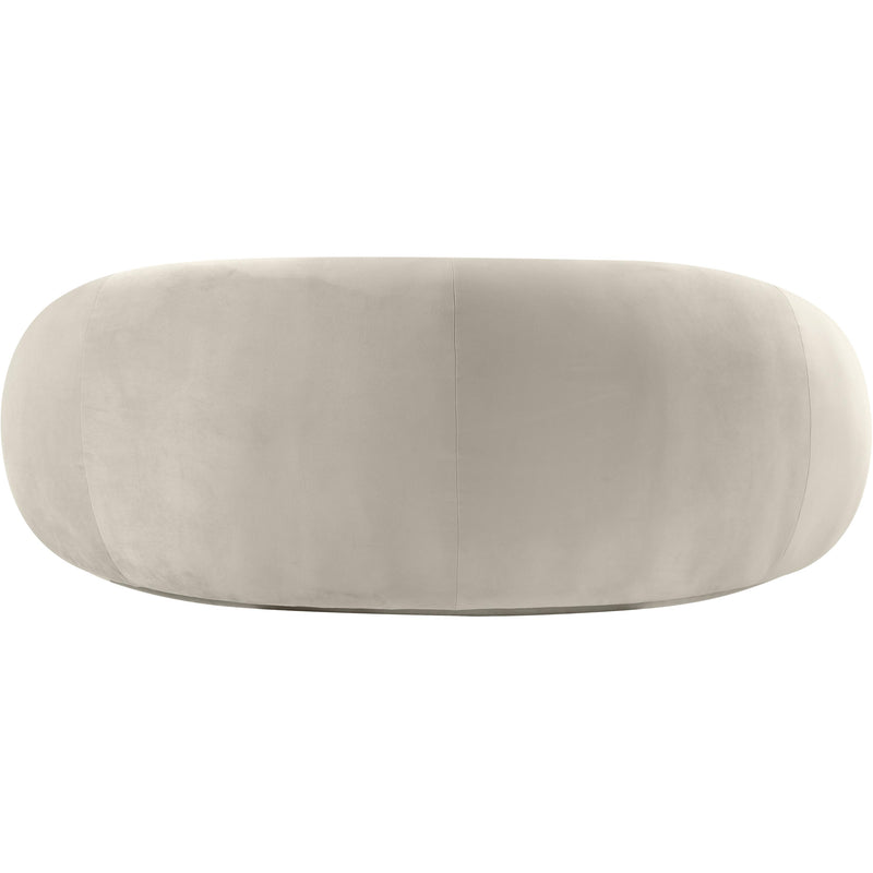 Meridian Emery Cream Velvet Loveseat IMAGE 5