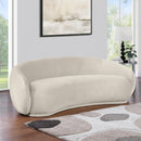 Meridian Emery Cream Velvet Sofa IMAGE 2