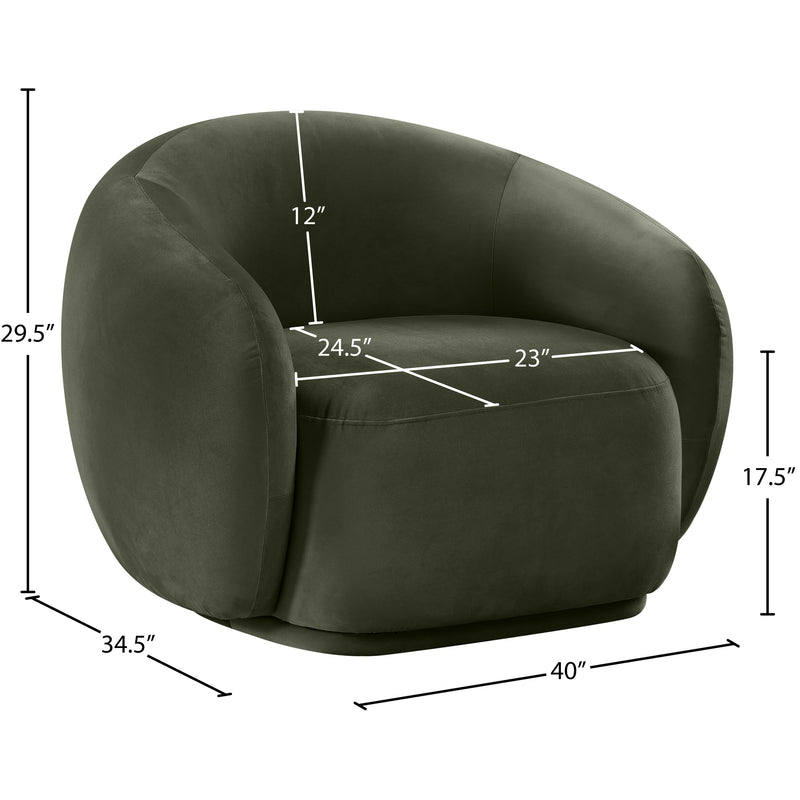 Meridian Emery Green Velvet Chair IMAGE 7
