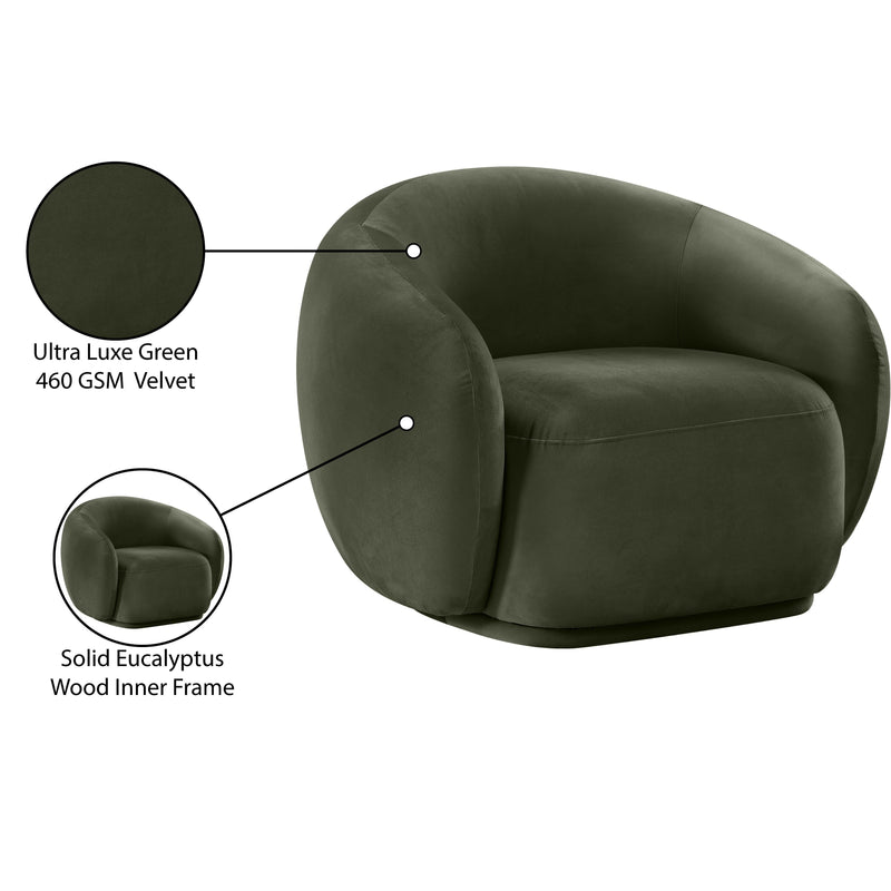 Meridian Emery Green Velvet Chair IMAGE 8