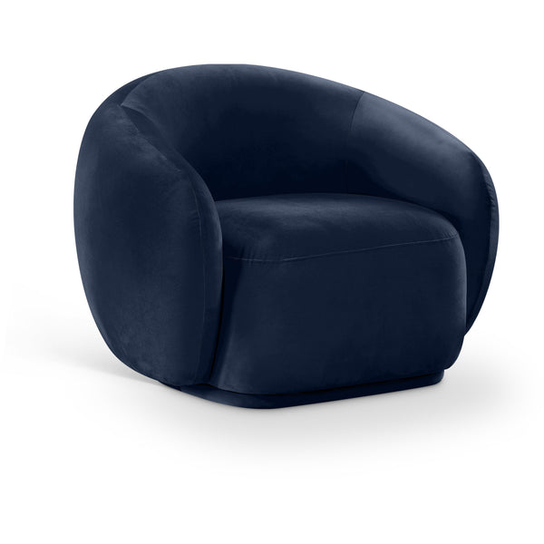 Meridian Emery Navy Velvet Chair IMAGE 1