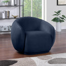 Meridian Emery Navy Velvet Chair IMAGE 2