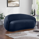 Meridian Emery Navy Velvet Loveseat IMAGE 2