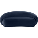 Meridian Emery Navy Velvet Loveseat IMAGE 3
