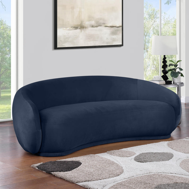 Meridian Emery Navy Velvet Sofa IMAGE 2