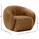 Meridian Emery Saddle Velvet Chair IMAGE 7