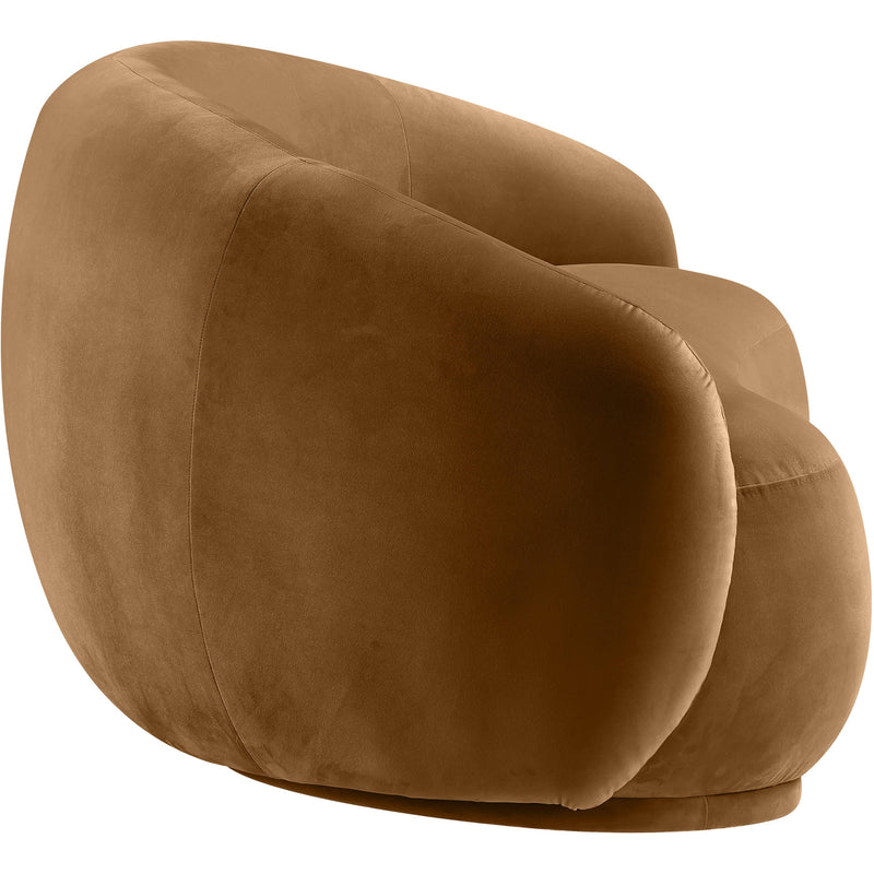 Meridian Emery Saddle Velvet Loveseat IMAGE 4