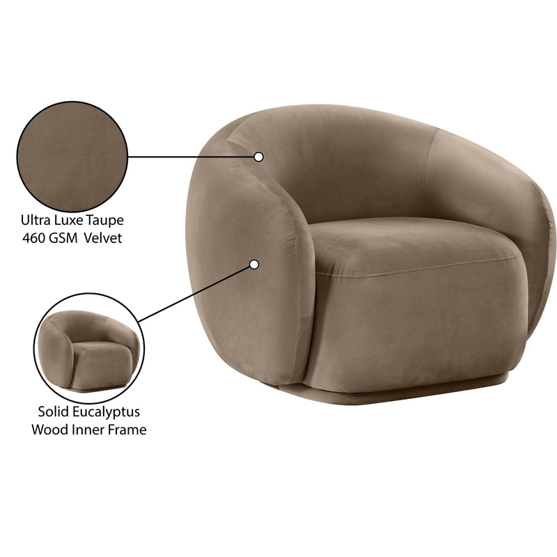 Meridian Emery Taupe Velvet Chair IMAGE 8