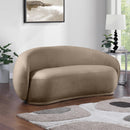 Meridian Emery Taupe Velvet Loveseat IMAGE 2