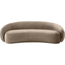 Meridian Emery Taupe Velvet Sofa IMAGE 3