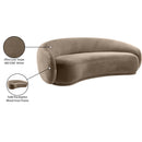 Meridian Emery Taupe Velvet Sofa IMAGE 8