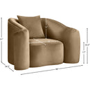 Meridian Destin Beige Velvet Chair IMAGE 17