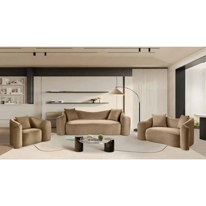 Meridian Destin Beige Velvet Chair IMAGE 19