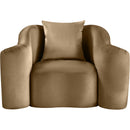 Meridian Destin Beige Velvet Chair IMAGE 3