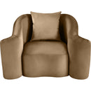 Meridian Destin Beige Velvet Chair IMAGE 4