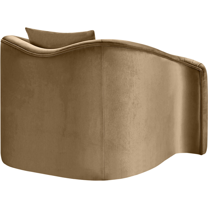 Meridian Destin Beige Velvet Chair IMAGE 6