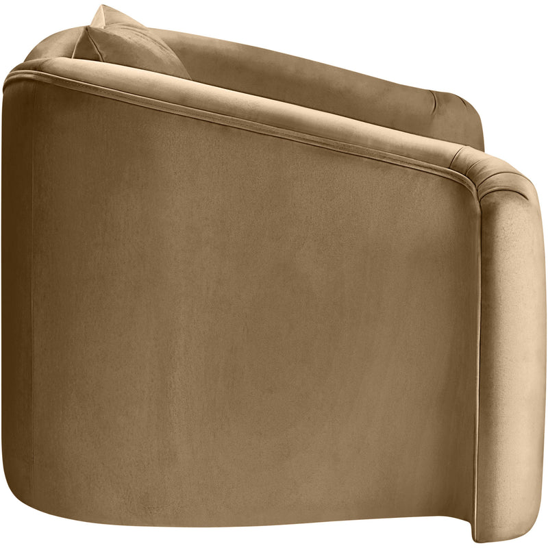 Meridian Destin Beige Velvet Chair IMAGE 7