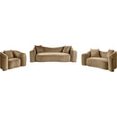 Meridian Destin Beige Velvet Loveseat IMAGE 15