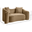 Meridian Destin Beige Velvet Loveseat IMAGE 17