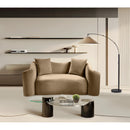 Meridian Destin Beige Velvet Loveseat IMAGE 2