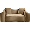 Meridian Destin Beige Velvet Loveseat IMAGE 3