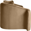 Meridian Destin Beige Velvet Loveseat IMAGE 7