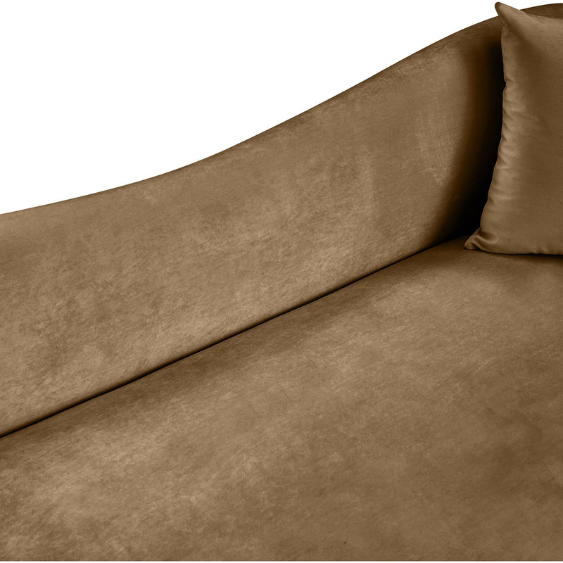 Meridian Destin Beige Velvet Loveseat IMAGE 8