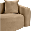 Meridian Destin Beige Velvet Loveseat IMAGE 9