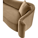 Meridian Destin Beige Velvet Sofa IMAGE 12