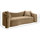 Meridian Destin Beige Velvet Sofa IMAGE 17