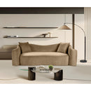 Meridian Destin Beige Velvet Sofa IMAGE 2