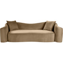 Meridian Destin Beige Velvet Sofa IMAGE 3