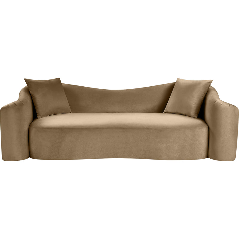 Meridian Destin Beige Velvet Sofa IMAGE 3