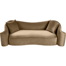 Meridian Destin Beige Velvet Sofa IMAGE 4