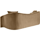 Meridian Destin Beige Velvet Sofa IMAGE 6