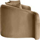 Meridian Destin Beige Velvet Sofa IMAGE 7