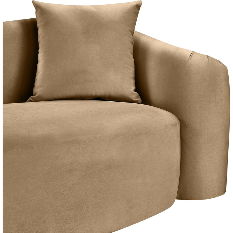 Meridian Destin Beige Velvet Sofa IMAGE 9