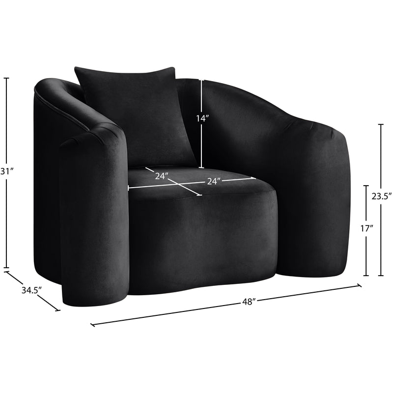 Meridian Destin Black Velvet Chair IMAGE 17
