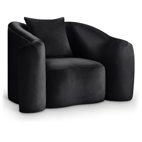 Meridian Destin Black Velvet Chair IMAGE 1