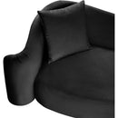 Meridian Destin Black Velvet Loveseat IMAGE 10