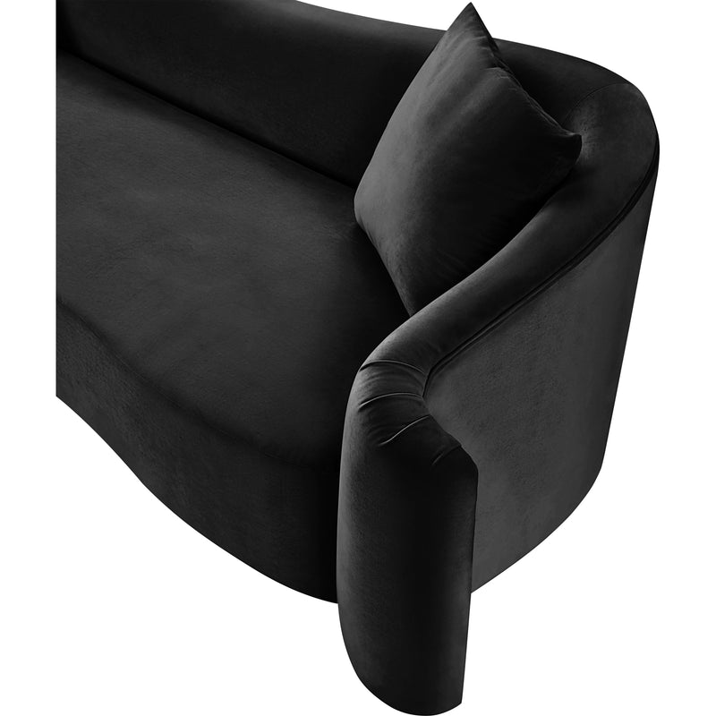 Meridian Destin Black Velvet Loveseat IMAGE 12