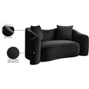 Meridian Destin Black Velvet Loveseat IMAGE 18