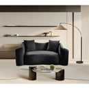 Meridian Destin Black Velvet Loveseat IMAGE 2