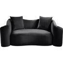 Meridian Destin Black Velvet Loveseat IMAGE 3
