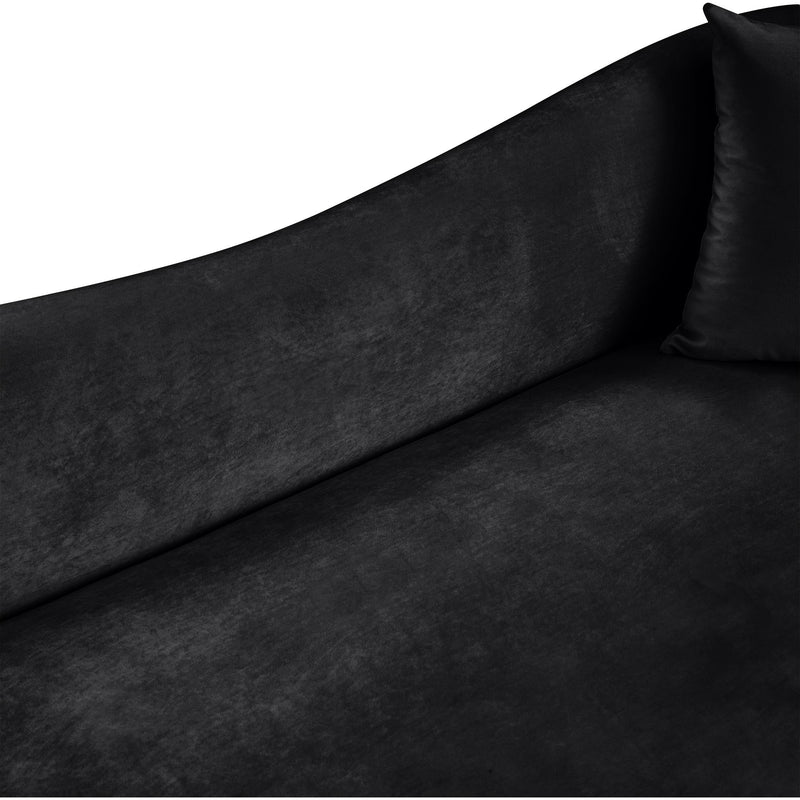 Meridian Destin Black Velvet Loveseat IMAGE 8
