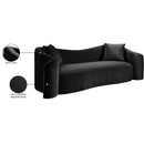 Meridian Destin Black Velvet Sofa IMAGE 18