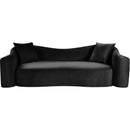 Meridian Destin Black Velvet Sofa IMAGE 3