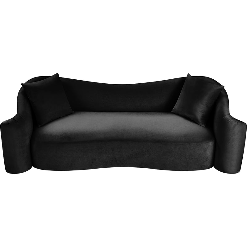 Meridian Destin Black Velvet Sofa IMAGE 4